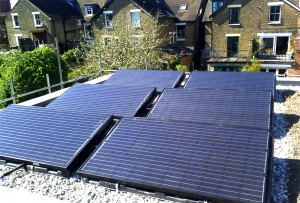 flat roof solar panels installation
