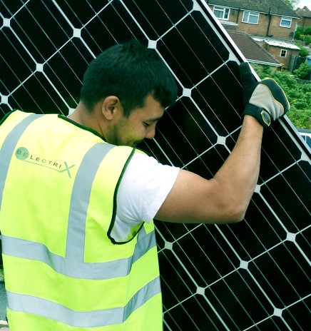 Solar PV on roof installation 1