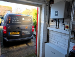 MCS certified solar panels and home battery storage system installed by BelectriX on a Hertfordshire residential roof.